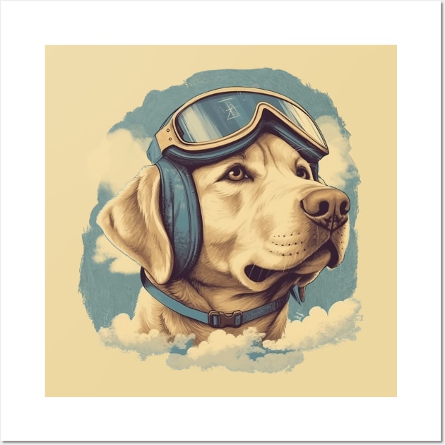 Aviator dog Wall Art by GreenMary Design